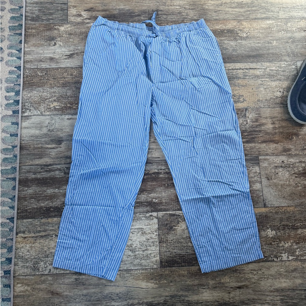 2 for $10 sale: Amazon Essentials blue white striped cotton lounge Pants - XXL